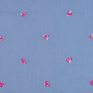 Katoen - Stripes Sequins Hearts - Blauw