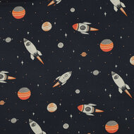 Poplin - Space - Navy