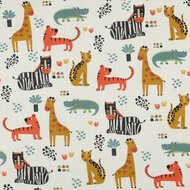 Poplin - Safari Animals - Ecru