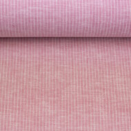 Linnen Katoen - Streep - Roze