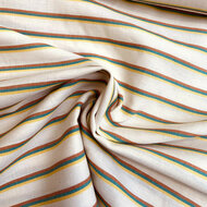 Katoen Viscose - Streepje - Ecru