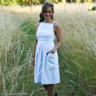 Katoen - Mini Check - Lichtblauw