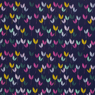 Canvas - Dancing Leaves - Navy