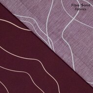 Poplin - Lines - Bordeauxbruin