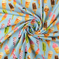 Poplin - Ice Cream - Lichtblauw