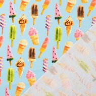 Poplin - Ice Cream - Lichtblauw
