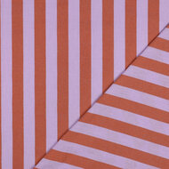 Katoen - Yarn Dyed Stripes - Lavendel-Oranje