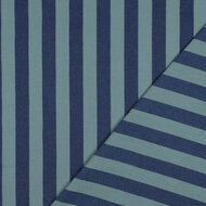 Katoen - Yarn Dyed Stripes - Blauw-Groen