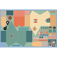 Poplin - Paneel Let's Go Camping - Groen