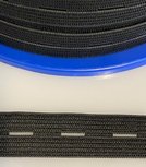 Knoopsgatelastiek 15mm, kleur zwart Knoopsgatelastiek 15mm, kleur zwart