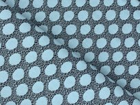 Polyester Viscose Blue Dots Polyester Viscose Blue Dots