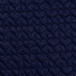 Polyester Stepped Heart Navy Polyester Stepped Heart Navy