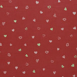 Ribfluweel Glitter Hearts Rouge Ribfluweel Glitter Hearts Rouge