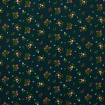 Ribfluweel Sweet Flowers Groen Ribfluweel Sweet Flowers Groen