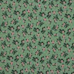 COUPON 1,25m - Jersey - Flower - Gemeleerd Dark Mint COUPON 1,25m - Jersey - Flower - Gemeleerd Dark Mint