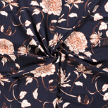 Bengaline - Bloemen - Navy Bengaline - Bloemen - Navy
