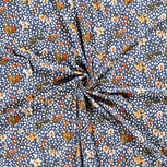 Crepe - Bloemen en Stippen - Indigo Crepe - Bloemen en Stippen - Indigo