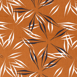 Viscose Linnen - Bladeren - Brique Viscose Linnen - Bladeren - Brique