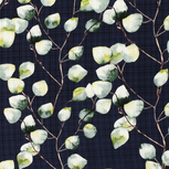 Katoen Viscose - Planten Linnenlook - Navy Katoen Viscose - Planten Linnenlook - Navy