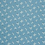 Ribfluweel - Glitter Small Flowers - Lichtblauw Ribfluweel - Glitter Small Flowers - Lichtblauw