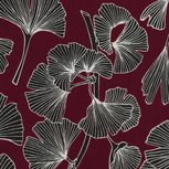 Viscose - Pauline Bladeren - Bordeaux Viscose - Pauline Bladeren - Bordeaux