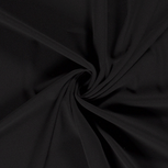 Georgette Stretch - Uni - Zwart Georgette Stretch - Uni - Zwart