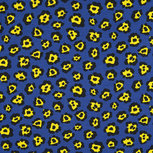 French Terry - Pantervlekken - Blauw French Terry - Pantervlekken - Blauw