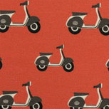 Coupon 0.5m - French Terry - Retro Scooter - Koraal Coupon 0.5m - French Terry - Retro Scooter - Koraal