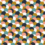 French Terry - Colourful Dots - Wit French Terry - Colourful Dots - Wit
