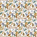 Coupon 0.55m - French Terry - Autumn Leaves - Wit Coupon 0.55m - French Terry - Autumn Leaves - Wit