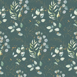 Poplin - Eucalyptus Leaves - Oudgroen Poplin - Eucalyptus Leaves - Oudgroen