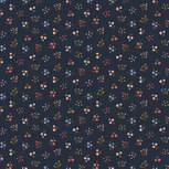Poplin - Small Flowers - Navy Poplin - Small Flowers - Navy