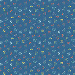 Poplin - Small Flowers - Kobalt Poplin - Small Flowers - Kobalt