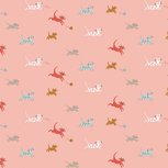 Poplin - Sweet Cat - Zalmroze Poplin - Sweet Cat - Zalmroze