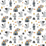 Poplin - Knight Castle - Wit Poplin - Knight Castle - Wit