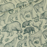 French Terry - Forest Animals - Grijs Aqua (SYAS) French Terry - Forest Animals - Grijs Aqua (SYAS)