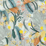 Viscose - Tropic Flowers - Krijtblauw (SYAS) Viscose - Tropic Flowers - Krijtblauw (SYAS)