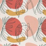 Viscose Linnen - Lizzy Leaves - Ecru Viscose Linnen - Lizzy Leaves - Ecru
