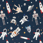 French Terry - Space - Donkerblauw French Terry - Space - Donkerblauw