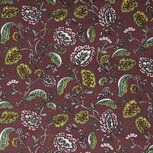 Ribfluweel - Flower - Aubergine Ribfluweel - Flower - Aubergine