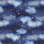 French Terry Modal - Sterrennacht - Blauw French Terry Modal - Sterrennacht - Blauw