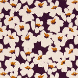 French Terry Modal - Bloemen - Aubergine French Terry Modal - Bloemen - Aubergine