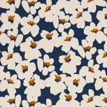 French Terry Modal - Bloemen - Donker Petrol French Terry Modal - Bloemen - Donker Petrol