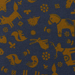 French Terry - Moozie Woozie - Donkerblauw French Terry - Moozie Woozie - Donkerblauw