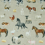 Canvas - Farm Animals - Beige Canvas - Farm Animals - Beige
