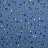 Ribfluweel - Small Flowers Glitter - Blauw Ribfluweel - Small Flowers Glitter - Blauw