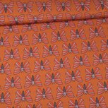 Coupon 1.2m - Jersey - Butterflies - Oranje (Eva Mouton) Coupon 1.2m - Jersey - Butterflies - Oranje (Eva Mouton)