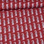 French Terry - Seahorses - Bordeaux (Eva Mouton) French Terry - Seahorses - Bordeaux (Eva Mouton)