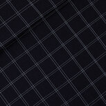 Viscose Linnen - Double Grid - Zwart (SYAS) Viscose Linnen - Double Grid - Zwart (SYAS)