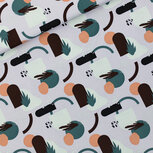 Canvas Gabardine Twill - Abstrarium - Lavendelblauw (SYAS) Canvas Gabardine Twill - Abstrarium - Lavendelblauw (SYAS)